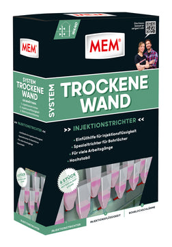 MEM Trockene Wand Injektionstrichter 6 Stück, transparent
