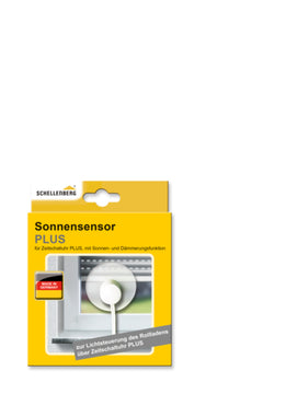 Schellenberg Sonnensensor Plus weiß, Kabel 1,5 m für Rollladen Zubehör