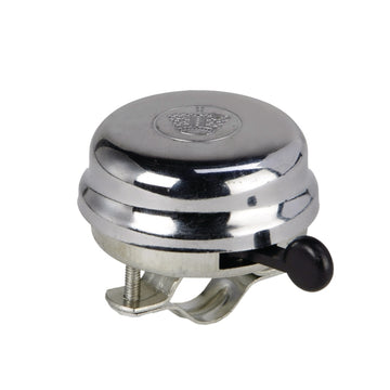 fischer Fahrradglocke verchromt (Ø 80 mm) aus Stahl, Klingel