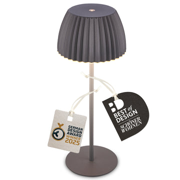 BRILONER Leuchten Lichtkante Nano Akku Tischleuchte anthrazit, 2700K