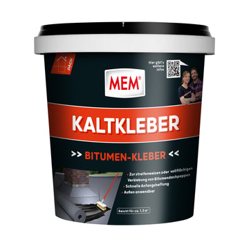 MEM Bitumen Kaltkleber Profi, schwarz, 800 g Eimer