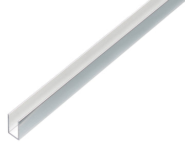 GAH ALBERTS U-Profil Aluminium chromoptik, 10 x 10 x 1 mm, 2000 mm