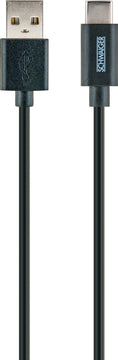 Schwaiger Ladekabel Type C auf USB 3.0, 2,0 m dunkelgrau