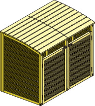 ante Mülltonnenbox 2er KDI grün, 153 x 99 x 120 cm