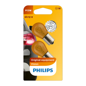 Philips Original Autolampe PY21W Vision, 2-polig