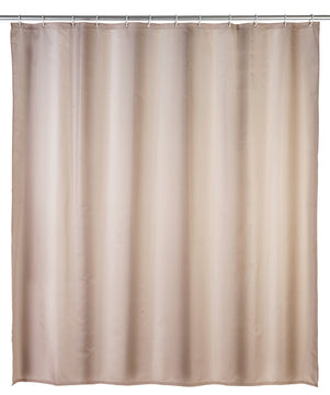 WENKO Duschvorhang Anti-Schimmel Beige aus 100% Polyester, 180x200 cm