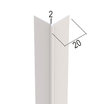 PROTEKTOR Tapetenkantenprofil 3840 aus PVC, weiß, 2,0 mm, 2,6 m