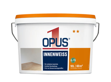 OPUS1 Innen Weiß Dispersionsfarbe, deckend, matt, 10 L