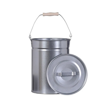 Kleining Mehrzweckeimer mit Deckel H:300 mm, 14 l, silberfarben