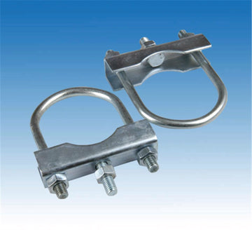 Inter-Union Technohandel Rundrohrklemmen, silber (Inhalt 2 Stück)