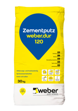 weber.dur 120 Zement-Putz 30 kg naturgrau, 1 mm
