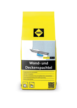 SAKRET Wand- und Deckenspachtel weiß, Pulverspachtel, 5-kg-Gebinde