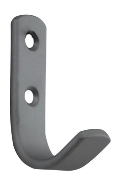 HSI Mantelhaken aus Aluminium eloxiert in silber, 60 mm hoch