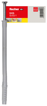 fischer SXS Langschaftdübel 8x150 mm Set mit Senkkopfschraube, Nylon