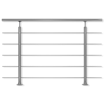 DOLLE PS 500 Geländerset Edelstahl V2A, 1,5 m für Bodenmontage