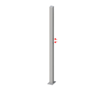 TraumGarten Torpfosten Schlossseite aus silberfarbenem Metall (195 cm)