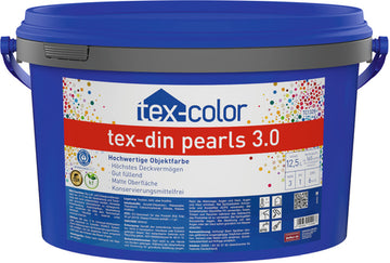 Tex-Color Tex-DIN Innenfarbe weiß, matte Wandfarbe 12,5 l