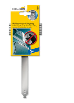 Schellenberg Rollladenaufhängung Maxi, silber, Zubehör (3 Stück)