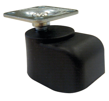 HSI Mini-Schwerlastrolle mit Platte Gummirad schwarz Ø25 mm, 42x42 mm