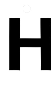 Conmetall Meister Klebebuchstabe H schwarz, selbstklebend