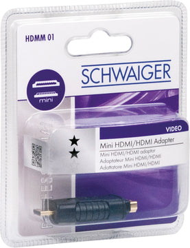 Schwaiger HDMI / Mini HDMI Adapter, schwarz (HDMI-Adapter)