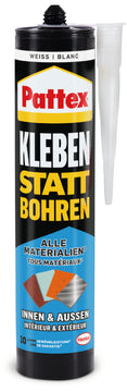 Pattex Kleber „sta.Bohren“ weiß, Kleben & Bohren für alle Materialien (450 g)