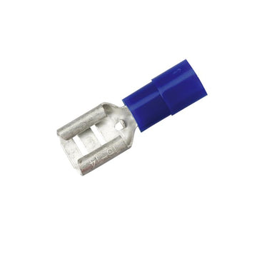 HEIDEMANN Flachsteckhülse 1,5–2,5 mm², 25 Stück, blau