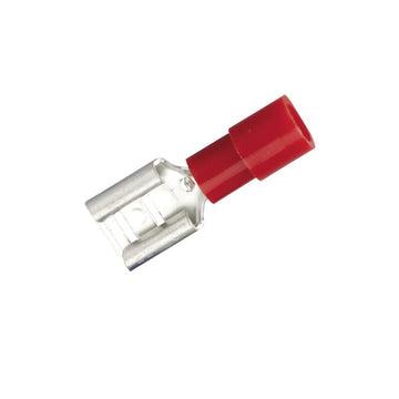 HEIDEMANN Flachsteckhülse 0,50–1,5 mm², 25 Stück, rot