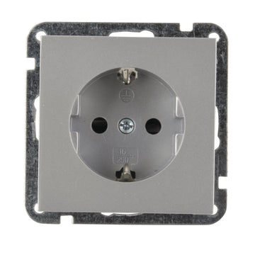 UNITEC Melbourne Serie silber Schutzkontaktsteckdose 1x Schuko