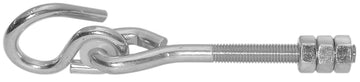 VORMANN Spiralhaken mit Mutter, verzinkt, Stahl, Ø 10,6 mm, Länge 180 mm (2 Stück)