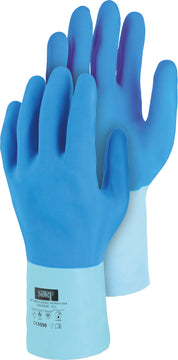 TRIUSO Fliesenlegerhandschuh Latex 30 cm blau, Größe 10