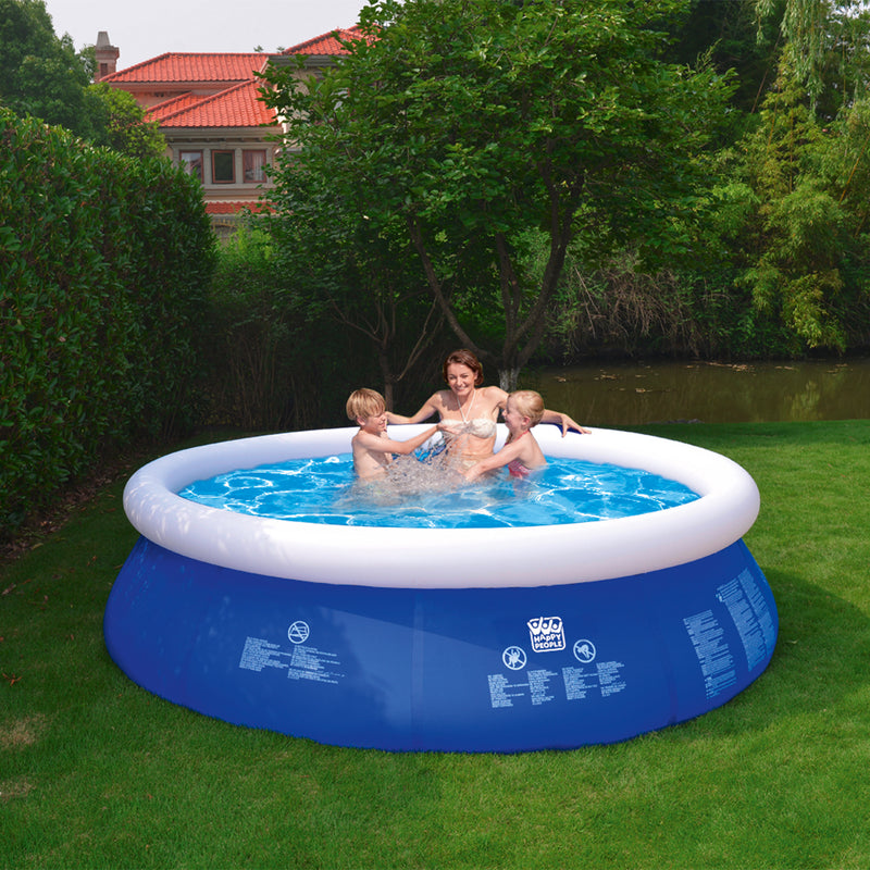 Happy People Quick-Up-Pool rund, Außen blau/weiß, 240 cm Ø und 63 cm Höhe