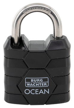 Burg-Wächter Vorhangschloss 490 Ni 30 SB, schwarz, mit 4,80 mm Bügelstärke
