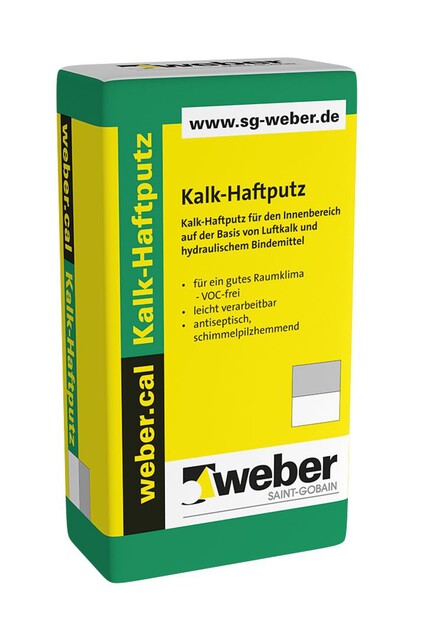 weber.cal Kalk-Haftputz 1 mm 30 kg, naturweiß, für Innen