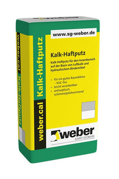 weber.cal Kalk-Haftputz 1 mm 30 kg, naturweiß, für Innen