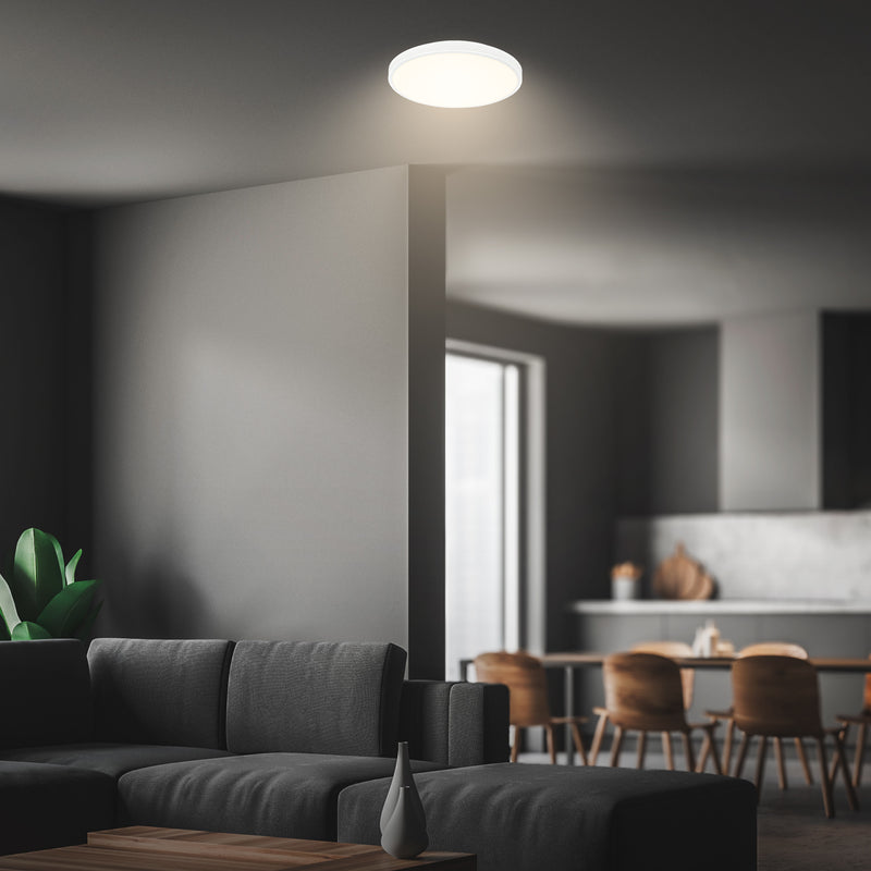 BRILONER Leuchten Deckenleuchte Opal weiß LED, Dekorblende 3000K