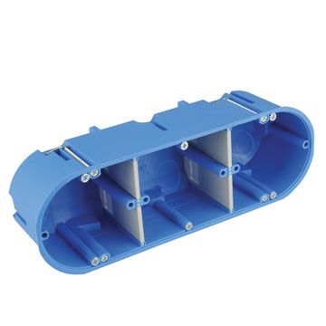 UNITEC Schalterdose Hohlwand massiv 3-fach oval (68 mm)