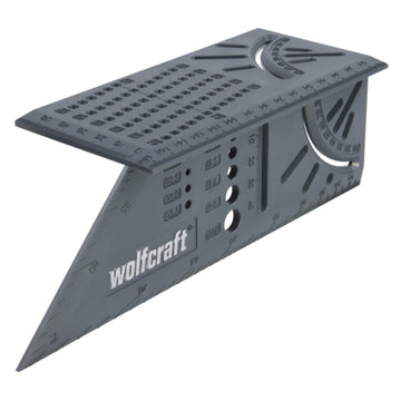 Wolfcraft 3D-Gehrungswinkel, Winkelmesser ohne Anschlag, grau