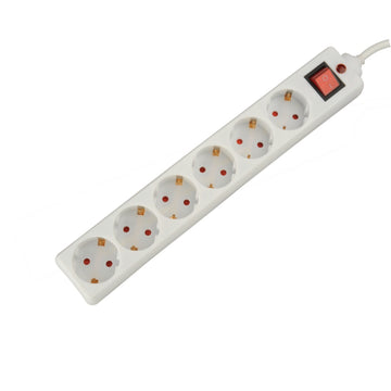 UNITEC Geräteschutzleiste weiß, 6fach, 1,5 m, H05VV-F 3G1,5 mm²