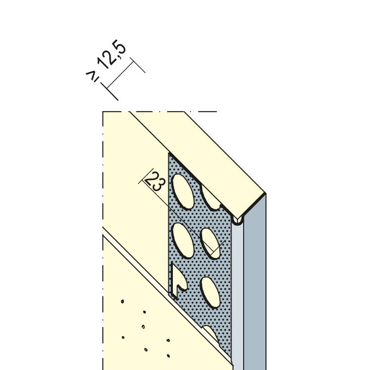 PROTEKTORWERK 9299 Abschlussprofil, Trockenbaukantenprofil aus Aluminium, GK, 2,5 m