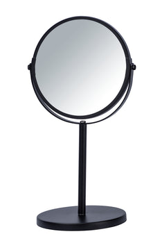 WENKO Standspiegel Assisi, schwarz, Ø 16 cm, 3-fach Vergrößerung