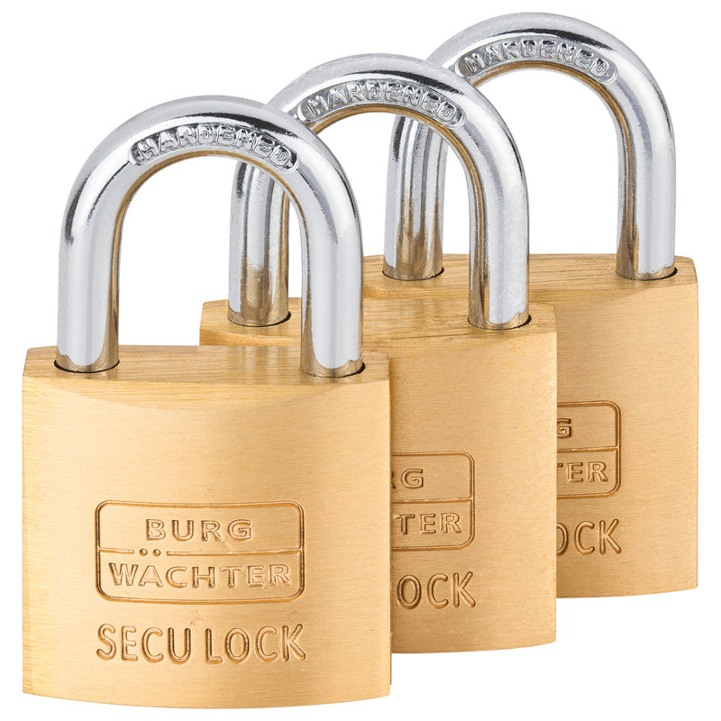 Burg-Wächter Trio 405 30 SB Zylinderschloss aus Messing (3 Stück)