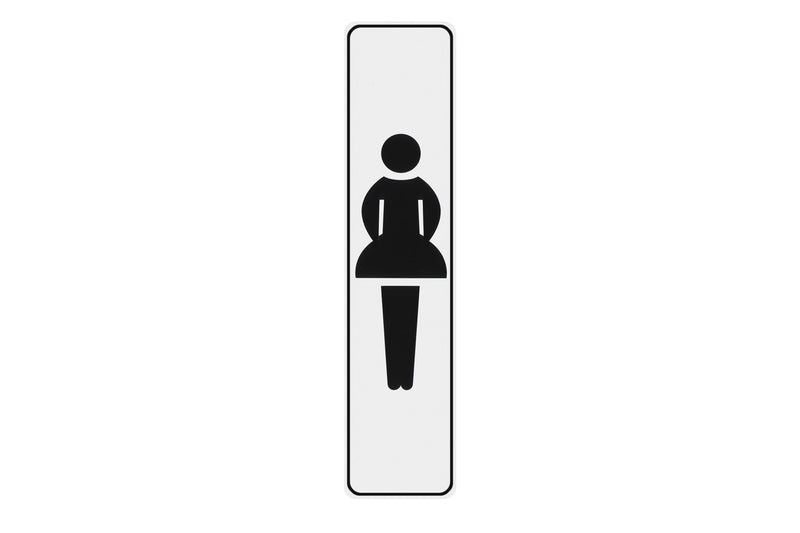 Conmetall Meister Hinweisschild Symbol Damen, PVC weiß, selbstklebend, 200 x 48 mm