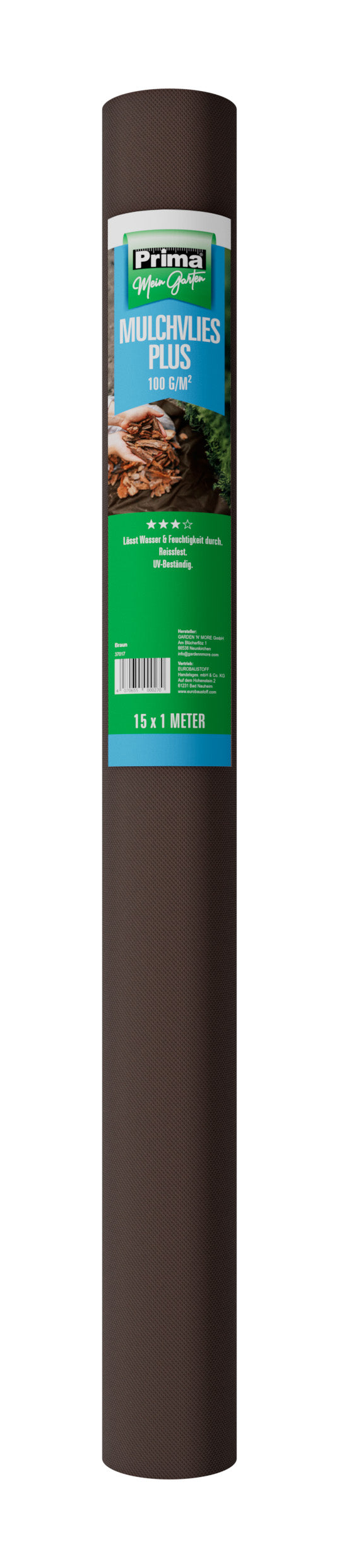 PRIMA Plus Mulchvlies 100 g/m² braun, gerollt (100 x 15 m)