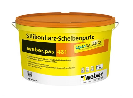 weber.pas 481 AquaBalance Silikonharz-Scheibenputz, 25 kg
