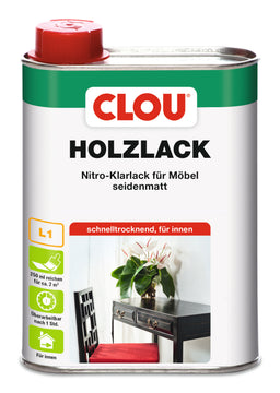 CLOU Holzlack L 1 seidenmatt 250 ml für Innen farblos