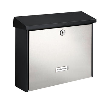Burg-Wächter London 6867 Briefkasten, Black/Steel Aufputz