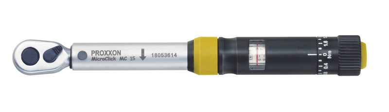 Proxxon Drehmomentschlüssel Micro Click MC 15, 1/4" für 3–15 Nm