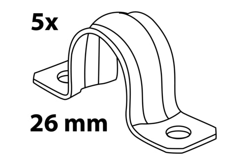 Schütte Doppel-Rohrband-Schelle verzinkt (5 St.) aus Stahl