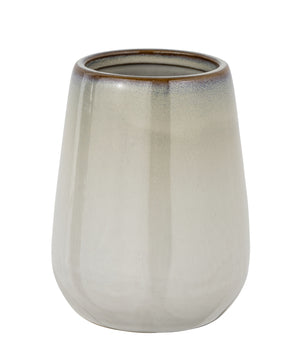 WENKO Marano Zahnputzbecher aus Keramik, beige (H 10,5 cm, Ø 8 cm)